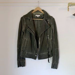 Marrakech Slouchy Green Moto Jacket XS